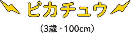 ピカチュウ (3歳・100cm)