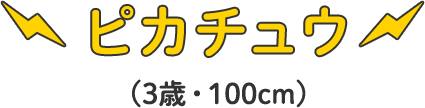 ピカチュウ (3歳・100cm)