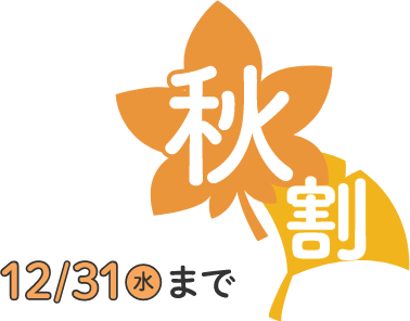 秋割 12月31日(水)まで