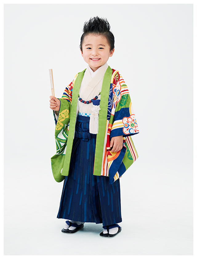 3歳 着物を着た男の子