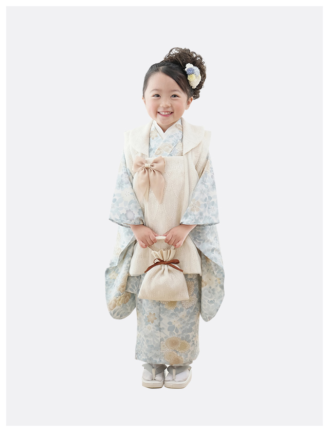 3歳 着物を着た女の子