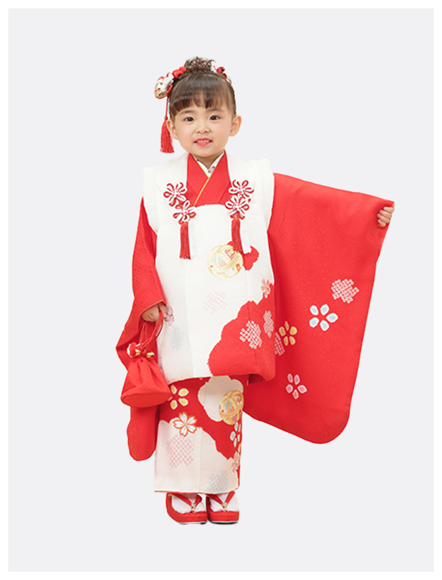 3歳 着物を着た女の子