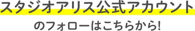 スタジオアリス公式アカウントのフォローはこちらから!