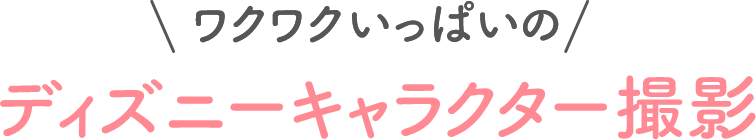 ワクワクいっぱいのディズニーキャラクター撮影