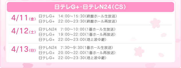 日テレG+・日テレN24（ＣＳ）