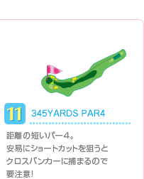 11）345YARDS PAR4