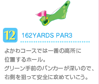 12）162YARDS PAR3