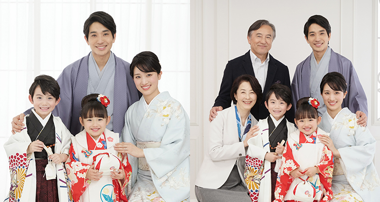 家族みんなで楽しもう！パパママ着物フォト｜こども写真館スタジオ 