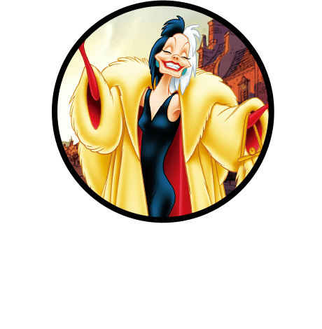 DISNEY VILLAINS Cruella De Vil