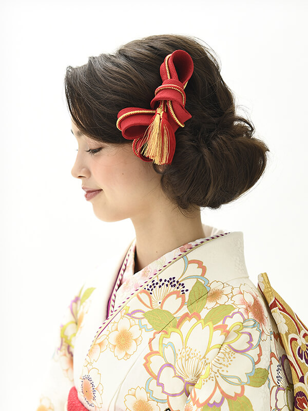 成人式振袖ロングヘア髪型・新日本髪