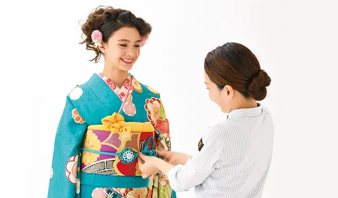 前撮り+前撮り時の着付け・ヘアセット