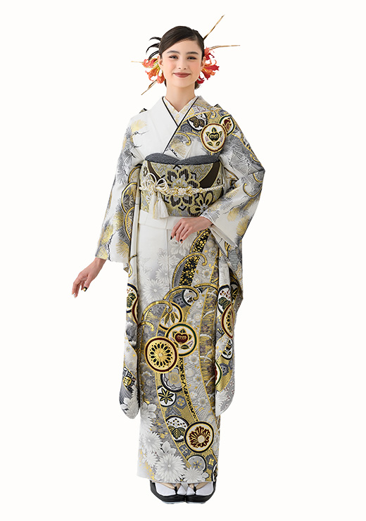 画像:京友禅競技大会 受賞柄振袖 AF-G043