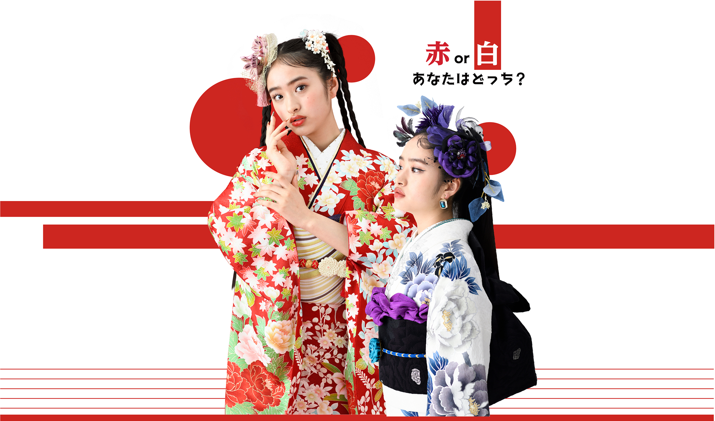 美しい赤と白の世界