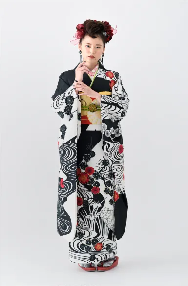 「赤」「白」カラーの振袖12