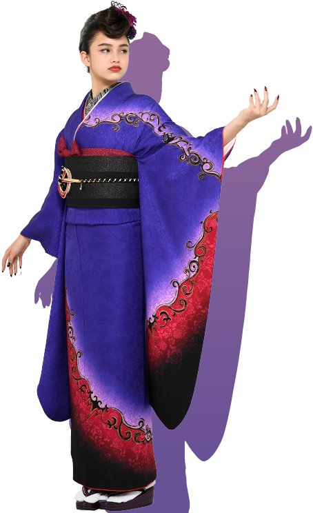 白雪姫の継母クイーン振袖イメージ画像