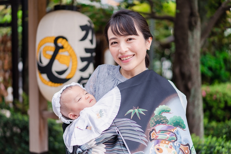 百日祝い(お食い初め)とお宮参りを同時に行うパターンも