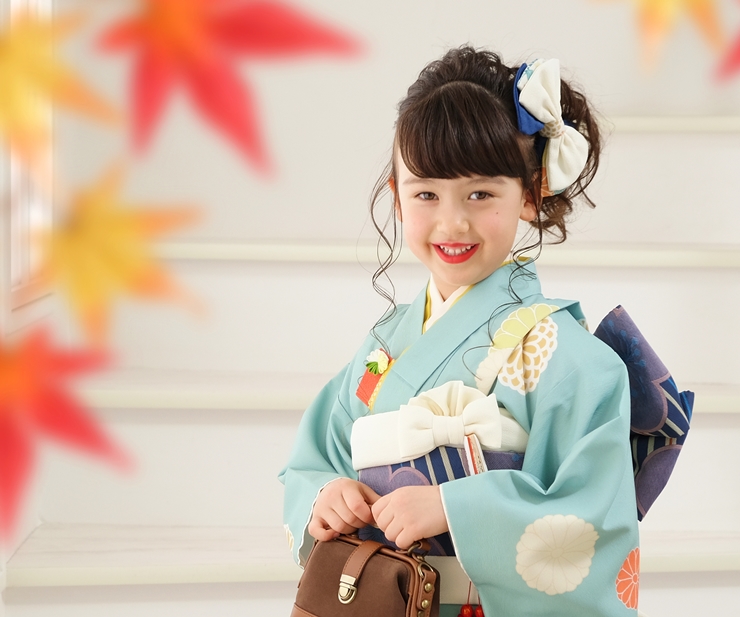 七五三 四ツ身 祝い着 長襦袢付 3歳～7歳 花柄 子供着物 宮参り 晴着