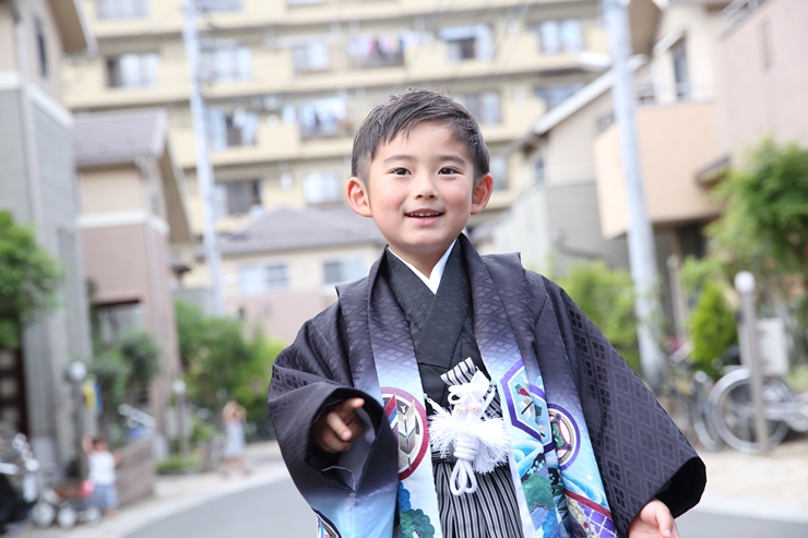 七五三 5歳男の子にぴったりな着物 こども写真館スタジオアリス 写真スタジオ フォトスタジオ