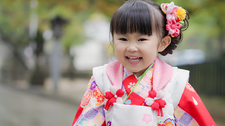 【和装】3歳の女の子向け七五三の髪形アレンジ例