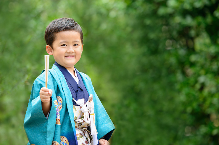 七五三羽織り袴　着物セット一式5歳男の子753着画あり