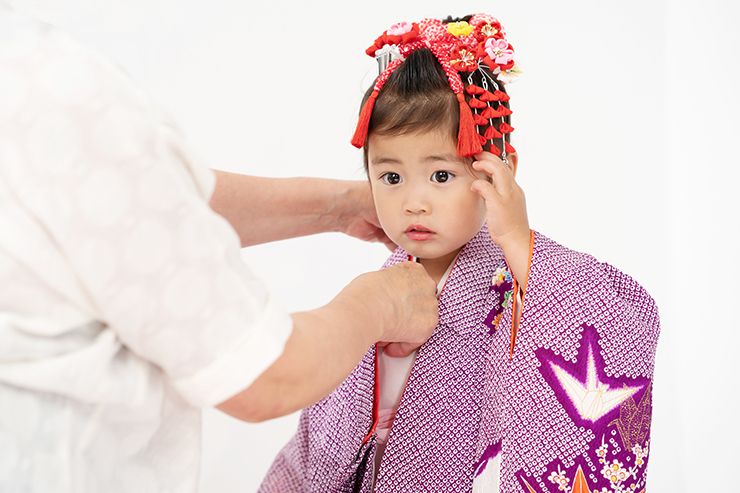 3歳の七五三の着付け｜女の子・男の子の着付け方を紹介｜こども写真館