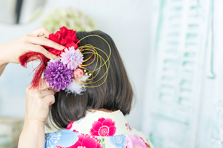 七五三のヘアメイクを仕上げる3つの方法