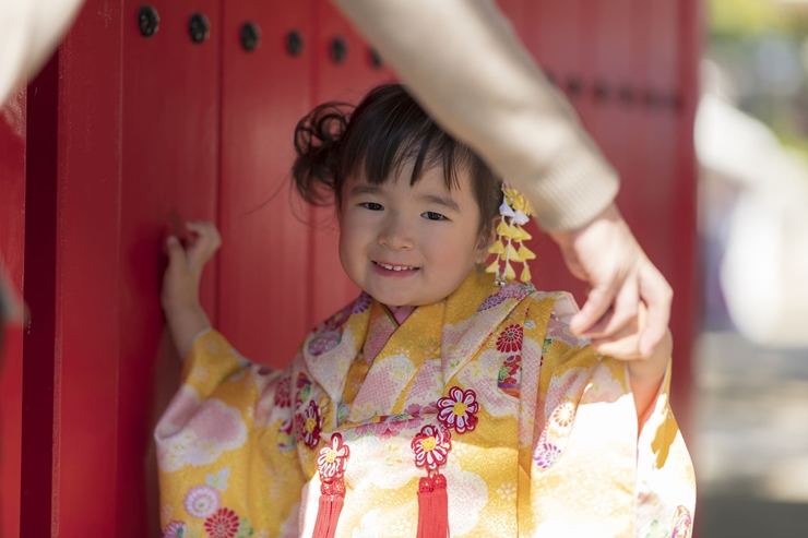 3歳　七五三　着物　被布　男の子　千歳飴　襦袢