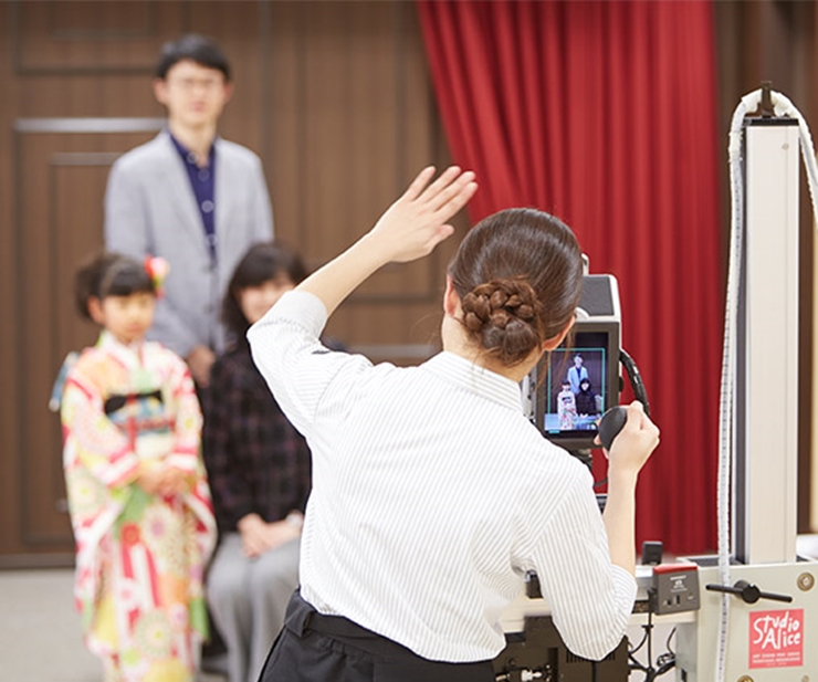 初めてのスタジオ撮影も楽しく撮影可能