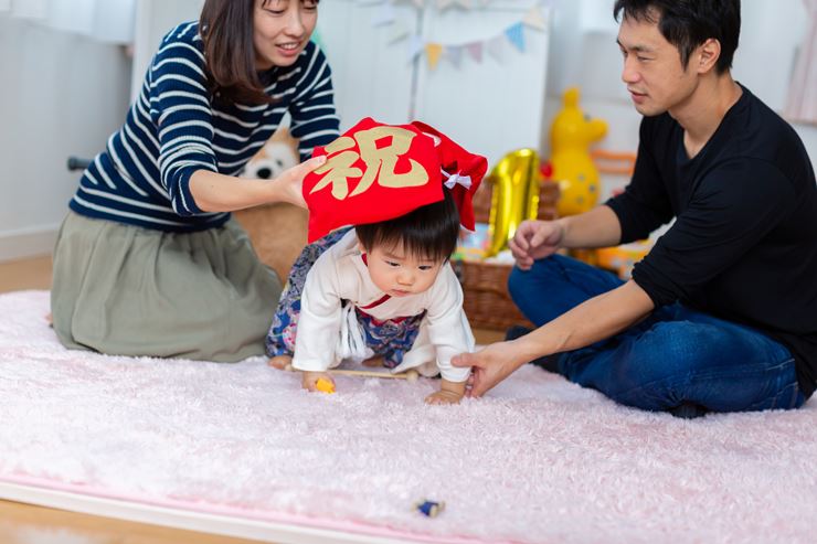 1歳のお誕生日に一升餅のお祝いをする流れ