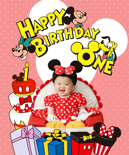 お誕生日限定背景やディズニーキャラクター背景で撮影!