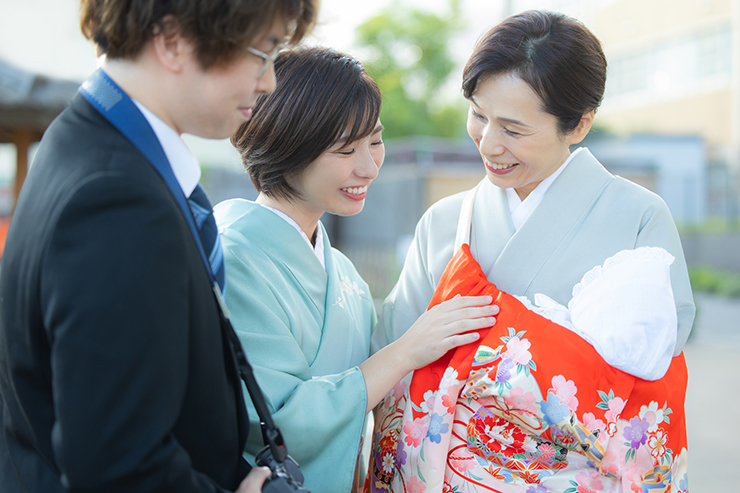 お宮参りの着物・祝着（のしめ）を上手に着せる3つのポイント