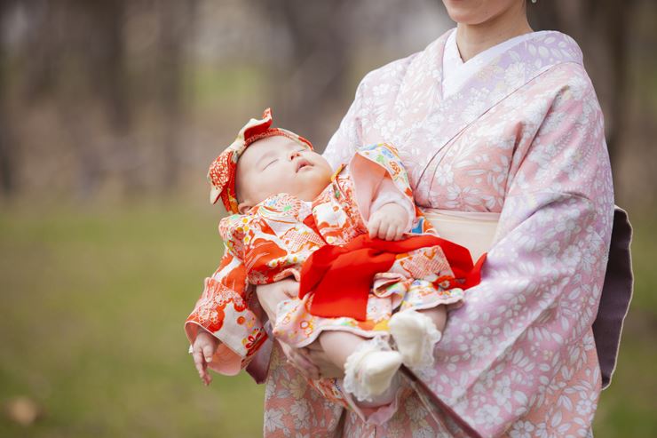 お宮参り 女の子セット 産着 ロンパース 美品