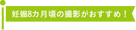 妊娠8カ月頃の撮影がおすすめ！