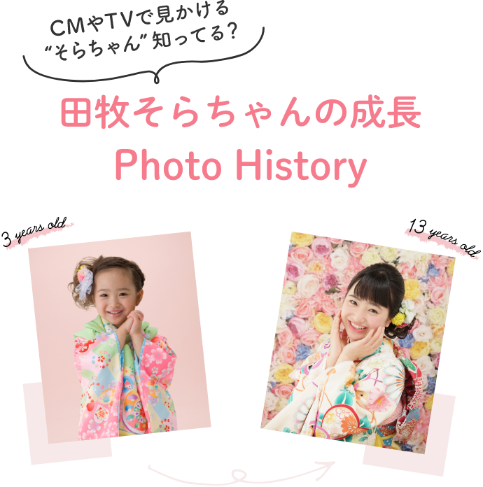 田牧そらちゃんの成長 Photo History