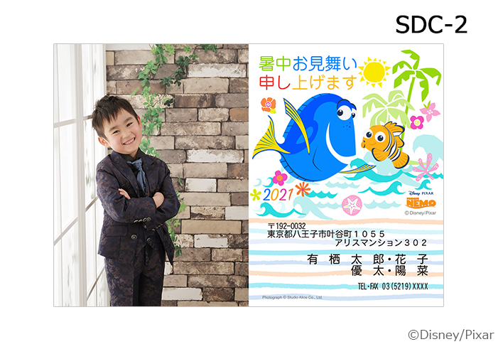<暑中見舞いポストカード>SDC-2 ニモ デザイン