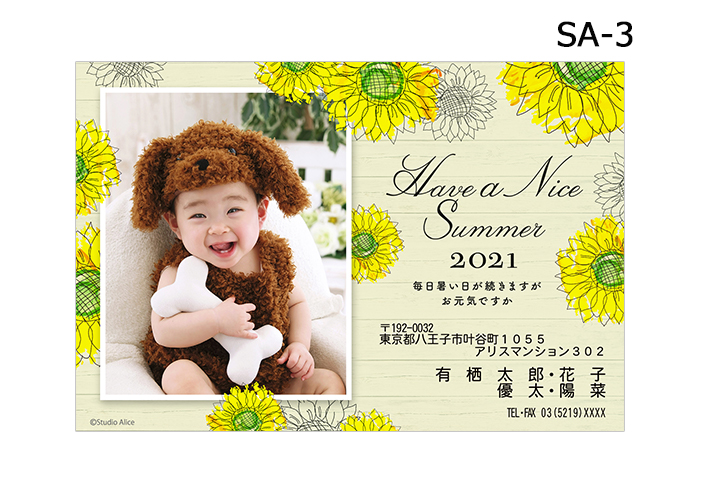 <暑中・残暑見舞いポストカード>SA-3